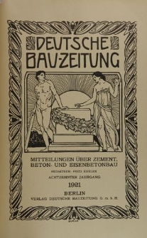Deutsche Bauzeitung. Mitteilungen über Zement, Beton und Eisenbetonbau, Jg. 18, No. 1