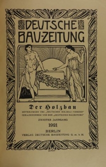 Deutsche Bauzeitung. Holzbau, Jg. 2, Nr. 1