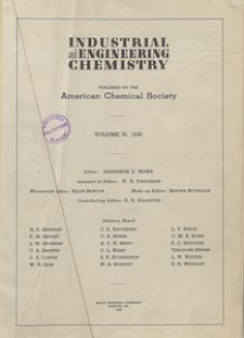 Industrial and Engineering Chemistry : industrial edition, Vol. 30, No. 4