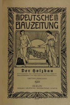 Deutsche Bauzeitung. Holzbau, Jg. 3, No.1