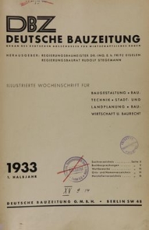 Deutsche Bauzeitung, Jg. 67, No. 49