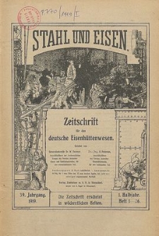 Stahl und Eisen, Jg. 39, Nr.1
