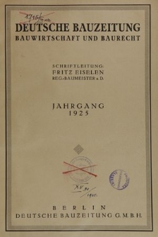 Deutsche Bauzeitung. Bauwirtschaft und Baurecht, Jg. 63, Nr. 1