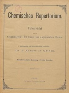 Chemisches Repertorium, Jg. 21, No. 20