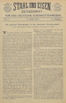 Stahl und Eisen, Jg. 41, Nr.18