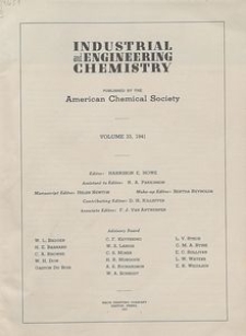 Industrial and Engineering Chemistry : industrial edition, Vol. 33, Author Index