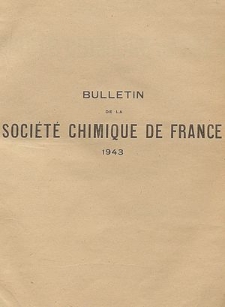 Bulletin de la Société Chimique de France. Documentation, Table des matiéres