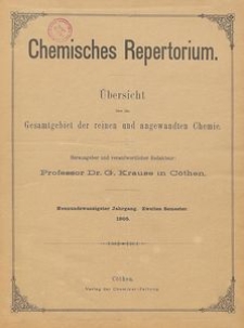 Chemisches Repertorium, Jg. 29, No. 25