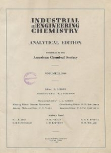 Industrial and Engineering Chemistry : analytical edition, Vol. 15, No. 11