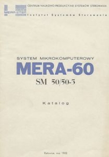 System mikrokomputerowy MERA-60 SM 50/50-3. Katalog