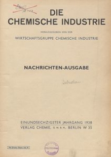 Die Chemische Industrie, 1938, Jg 61, Nr 35