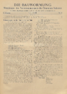 Die Baunormung : Mitteilungen des Normenausschusses der Deutschen Industrie, Jg. 4, Nr. 8