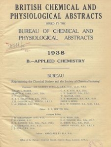 British Chemical and Physiological Abstracts. B. Applied Chemistry, May