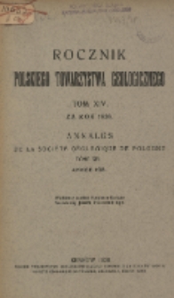 Rocznik Polskiego Towarzystwa Geologicznego, Tom 14 za rok 1938