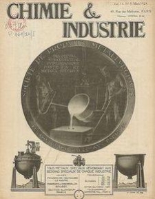 Chimie et Industrie. La Cote Industrielle. Bulletin des Renseignements Commerciaux de la Société de Chimie Industrielle. Vol 11. Nr 3