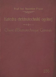Sprawozdanie z ćwiczeń obowiązkowych = Chaire d'Electrotechnique Générale