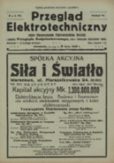 Przegląd Elektrotechniczny, R. 7, Z. 14