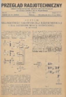 Przegląd Radjotechniczny, R. 6, Z. 13-14