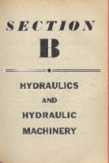 Audels pumps, hydraulics, air compressors. Section B, Hydraulics and hydraulic machinery