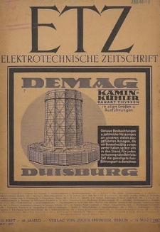 Elektrotechnische Zeitschrift, Jg. 49, Heft 22