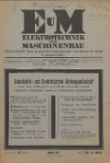 Elektrotechnik und Maschinenbau, Jg. 51, Heft 20