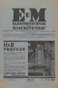 Elektrotechnik und Maschinenbau, Jg. 51, Heft 51