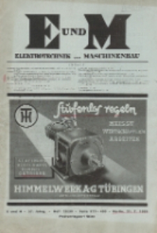 Elektrotechnik und Maschinenbau, Jg. 57, Heft 29/30