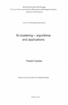 Bi-clustering - algorithms and applications