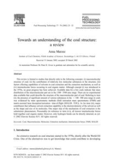 Towards an Understanding of the Coal Structure; a Review