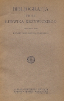 Bibljografja prac Ludwika Krzywickiego