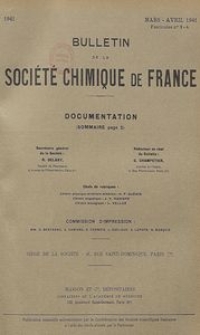 Bulletin de la Société Chimique de France. Documentation, Fascicules n. 3-4