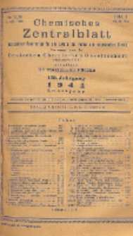 Chemisches Zentralblatt : vollständiges Repertorium für alle Zweige der reinen und angewandten Chemie, Jg. 115, Hb. 1, Nr. 19/20