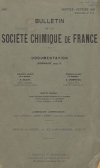 Bulletin de la Société Chimique de France. Documentation, Fascicules n. 1-2