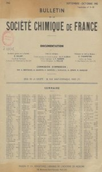 Bulletin de la Société Chimique de France. Documentation, Fascicules n. 9-10