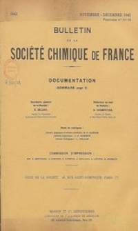 Bulletin de la Société Chimique de France. Documentation, Fascicules n. 11-12