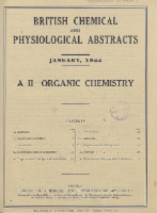 British Chemical and Physiological Abstracts. A. Pure Chemistry and Physiology. II. Organic Chemistry, January