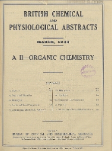 British Chemical and Physiological Abstracts. A. Pure Chemistry and Physiology. II. Organic Chemistry, March