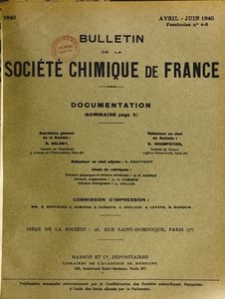 Bulletin de la Société Chimique de France. Documentation, Fascicules n. 4-6