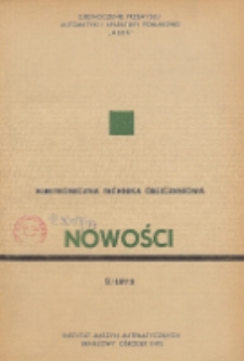 Elektroniczna Technika Obliczeniowa. Nowości, R. 12, Nr 2