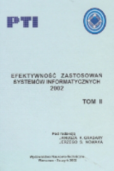 Efektywność zastosowań systemów informatycznych 2002. T. 2
