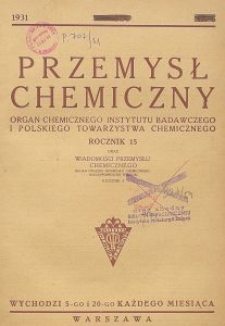 Przemysł Chemiczny. Organ Chemicznego Instytutu Badawczego i Polskiego Towarzystwa Chemicznego. Indeks nazwisk