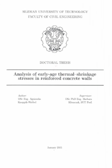 Analysis of early-age thermal-shrinkage stresses in reinforced concrete walls