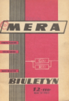Biuletyn MERA : automatyka przemysłowa, aparatura pomiarowa, informatyka, R. 10, Nr 12 (118)
