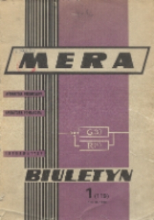 Biuletyn MERA : automatyka przemysłowa, aparatura pomiarowa, informatyka, R. 11, Nr 1 (119)