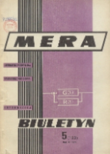 Biuletyn MERA : automatyka przemysłowa, aparatura pomiarowa, informatyka, R. 11, Nr 5 (123)