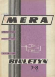Biuletyn MERA : automatyka przemysłowa, aparatura pomiarowa, informatyka, R. 11, Nr 7-8 (125-126)