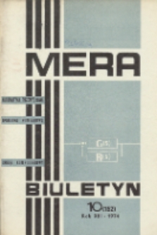 Biuletyn MERA : automatyka przemysłowa, aparatura pomiarowa, informatyka, R. 13, Nr 10 (152)