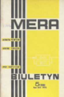 Biuletyn MERA : automatyka przemysłowa, aparatura pomiarowa, informatyka, R. 14, Nr 5 (159)