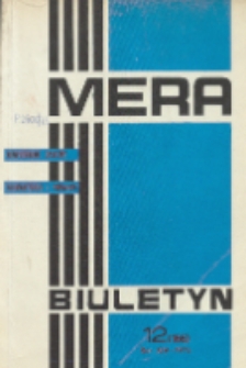 MERA : biuletyn przemysłu komputerowych systemów automatyzacji i pomiarów, R. 14, Nr 12 (166)