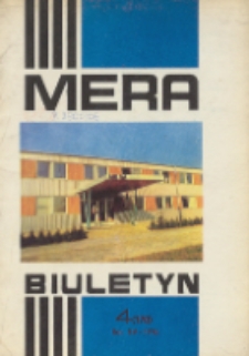 MERA : biuletyn przemysłu komputerowych systemów automatyzacji i pomiarów, R. 15, Nr 4 (170)